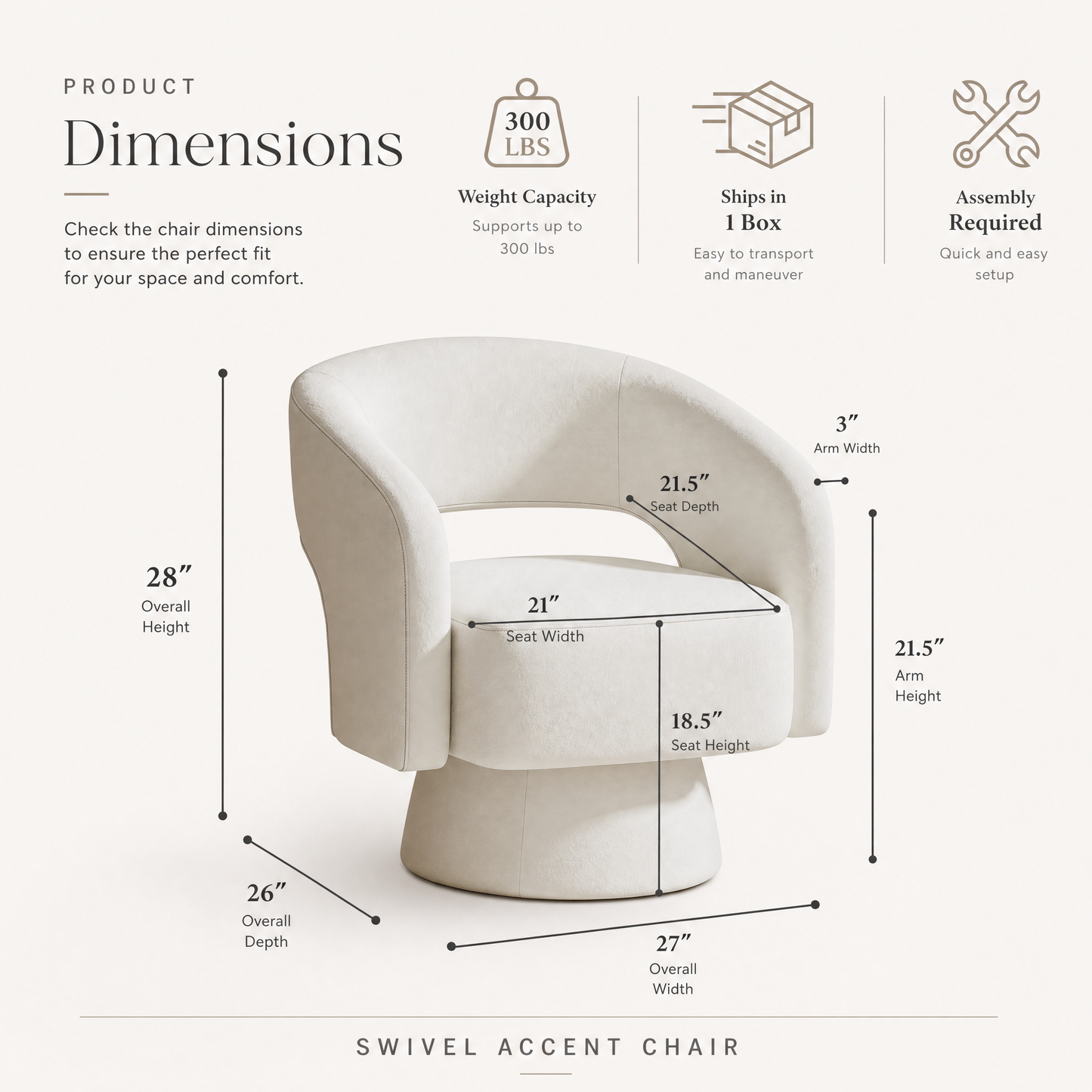 The Haven 360° Swivel Barrel Chair